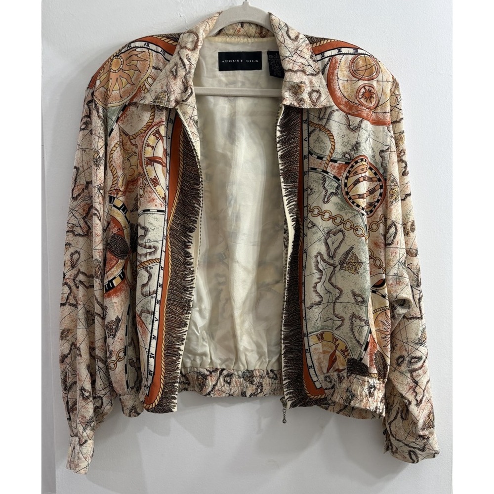 August Silk Multicolor Bomber Jacket - image 2